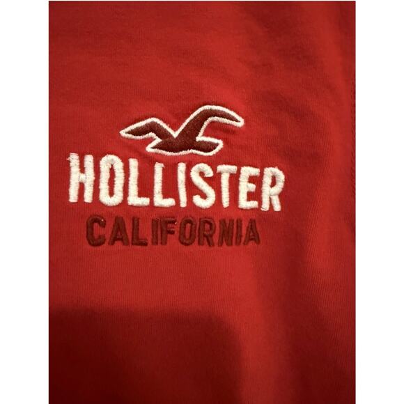 Y2K VTG 2000s Mens Hollister Long Sleeve Size Medium Red - Picture 3 of 7